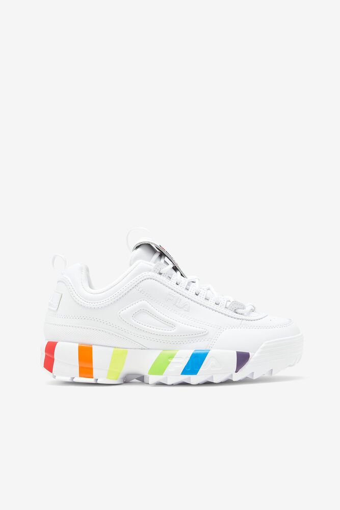 Fila Trainers Womens White Disruptor 2 Pride - Ireland 87620-BVFD